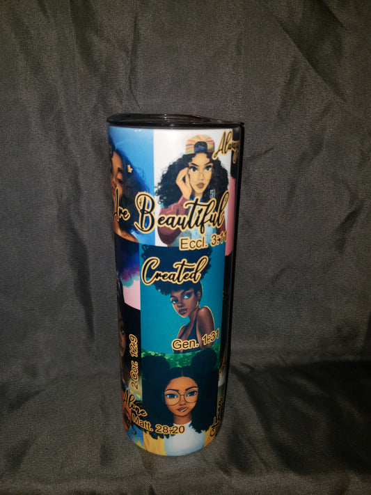 Custom 12, 20 & 30 oz Insulated Hot/Cold Tumbler. Lid and plastic straw included (Any design of your choice) Machine washable. Awesome gift idea!