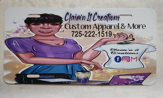 Custom plate for your vehicle as keepsakes to stand out